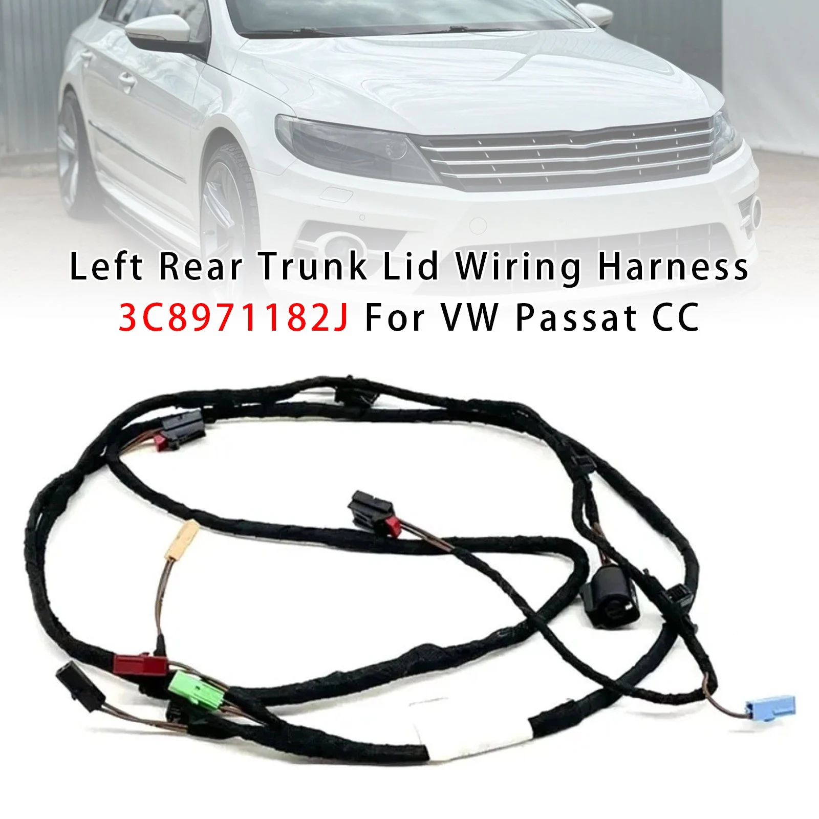 Left Rear Trunk Lid Wiring Harness 3C8971182J For VW Passat CC