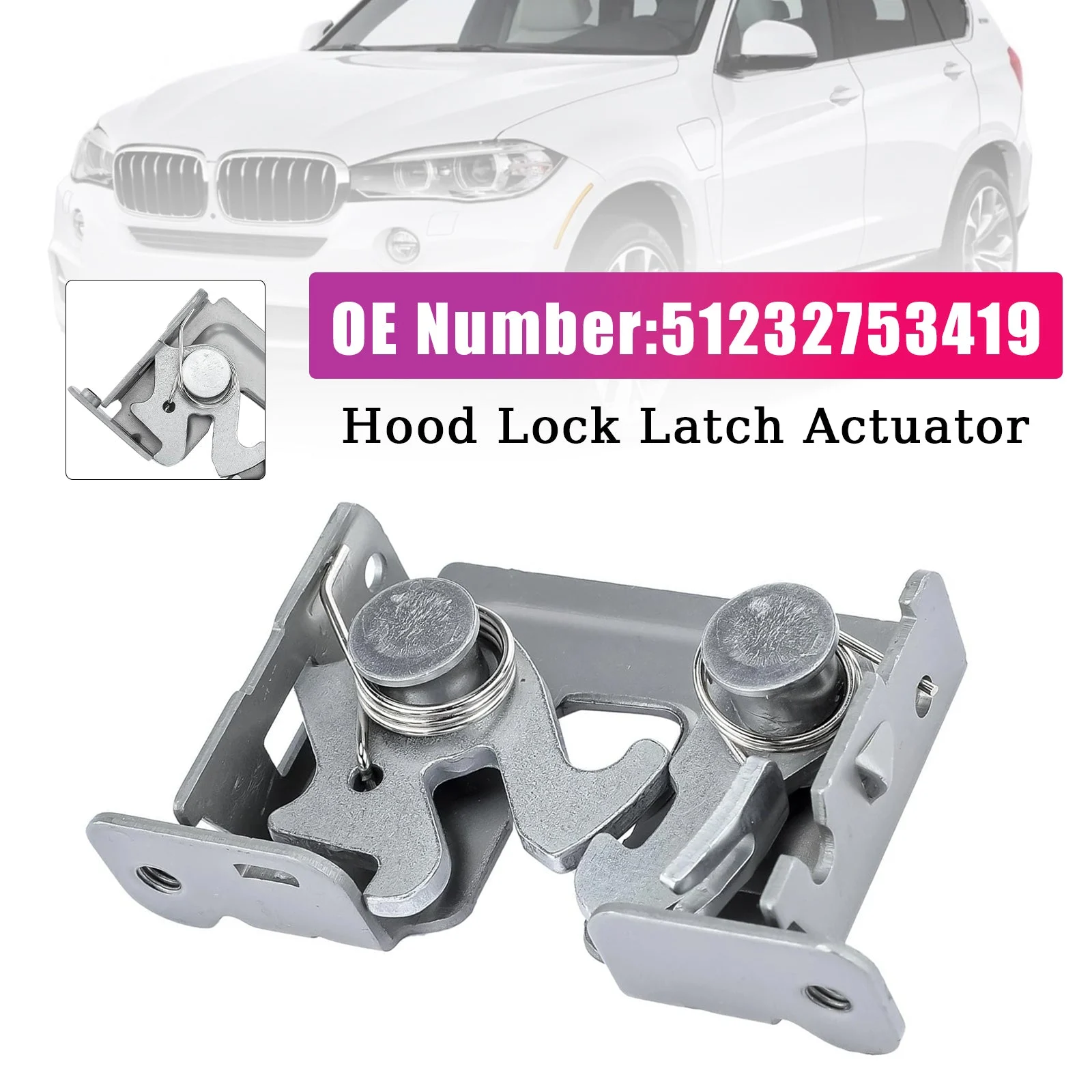 Front Bonnet Lock Latch 51232753419 For BMW X5 X6 F15 F16 Mini R55 R56 R57 R59
