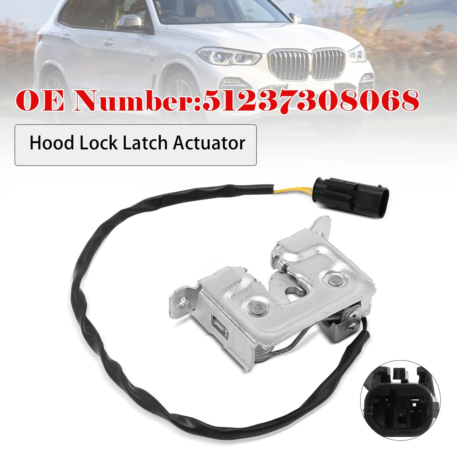 Right Side Hood Latch Lock 51237308068 for BMW X5 2014-2018 F16 X6 2015-2018