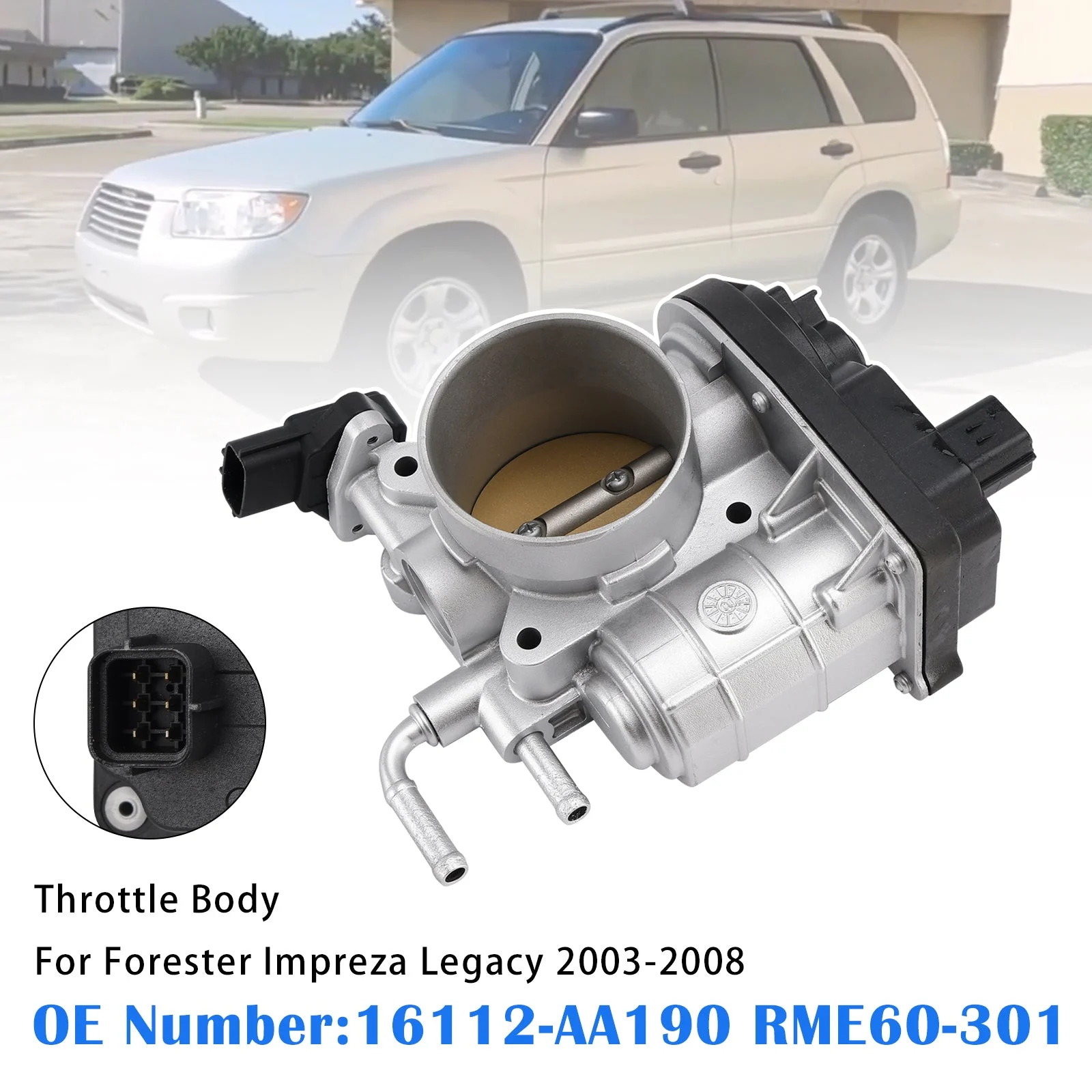 Throttle Body 16112-AA190 RME60-301 For Subaru Forester Impreza Legacy 2003-2008