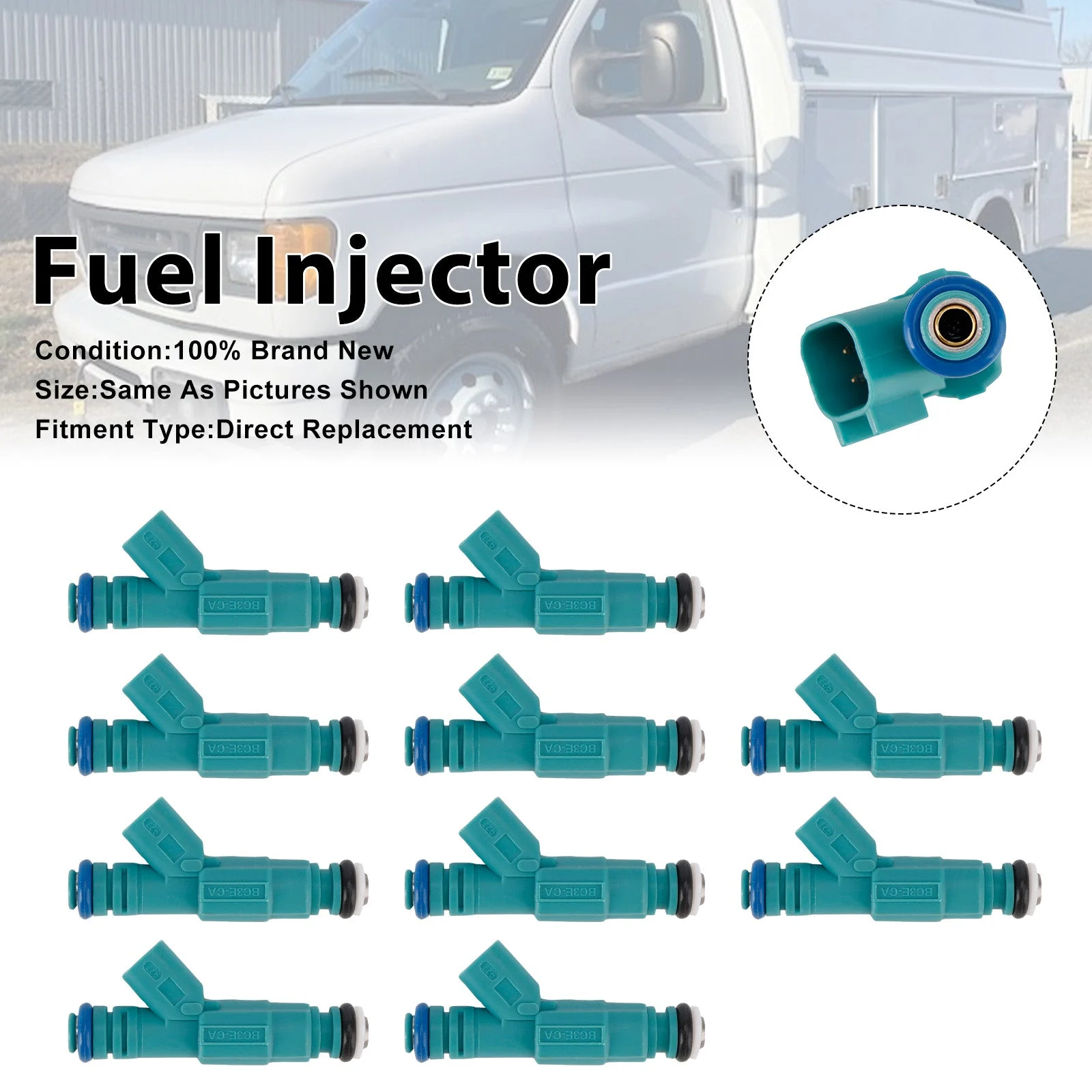 10Pcs Fuel Injector For Ford E-350 E-450 Super Duty 2004-2009 0280156217