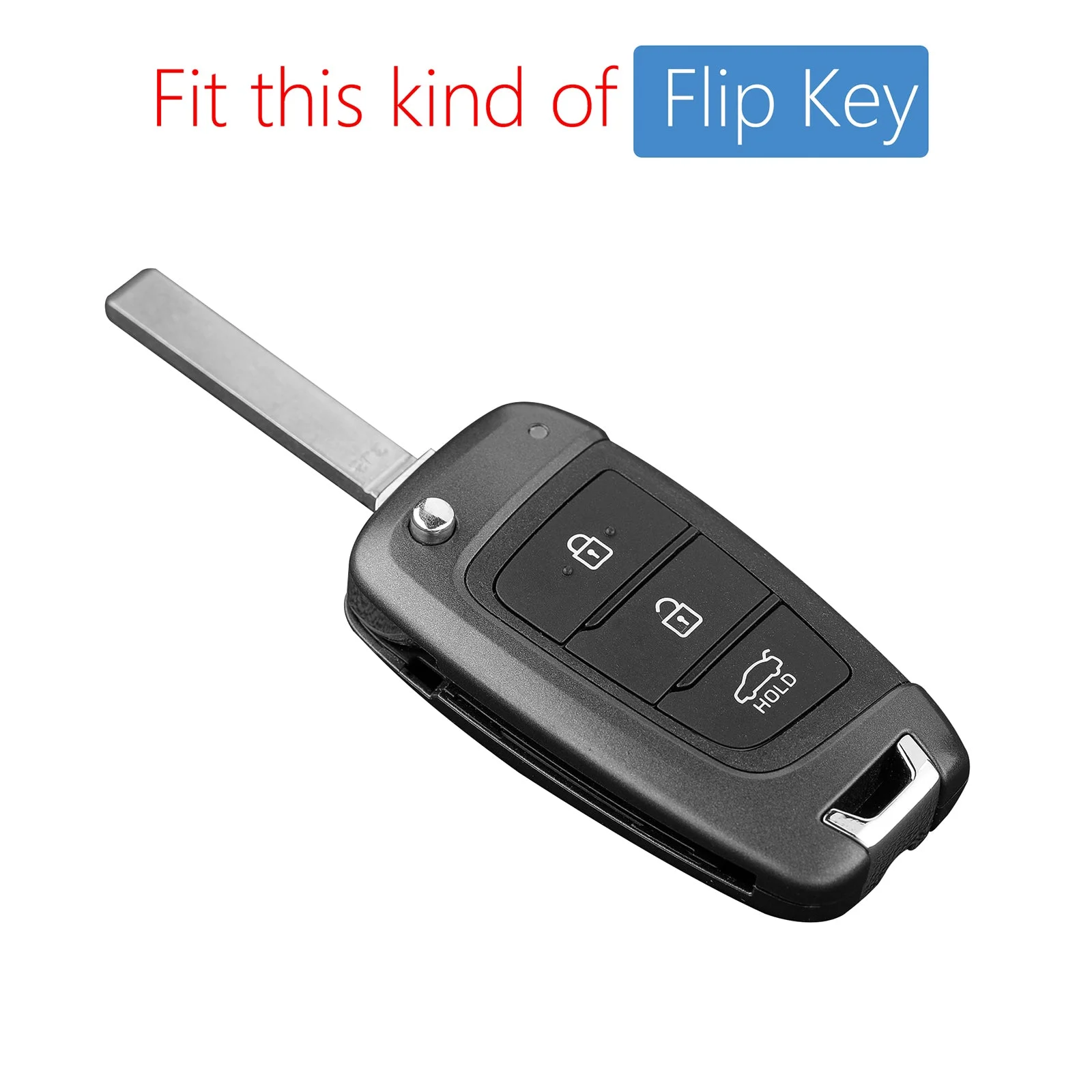 Leather Silicone Car Key Case Cover With Buckle For Honda Accord
