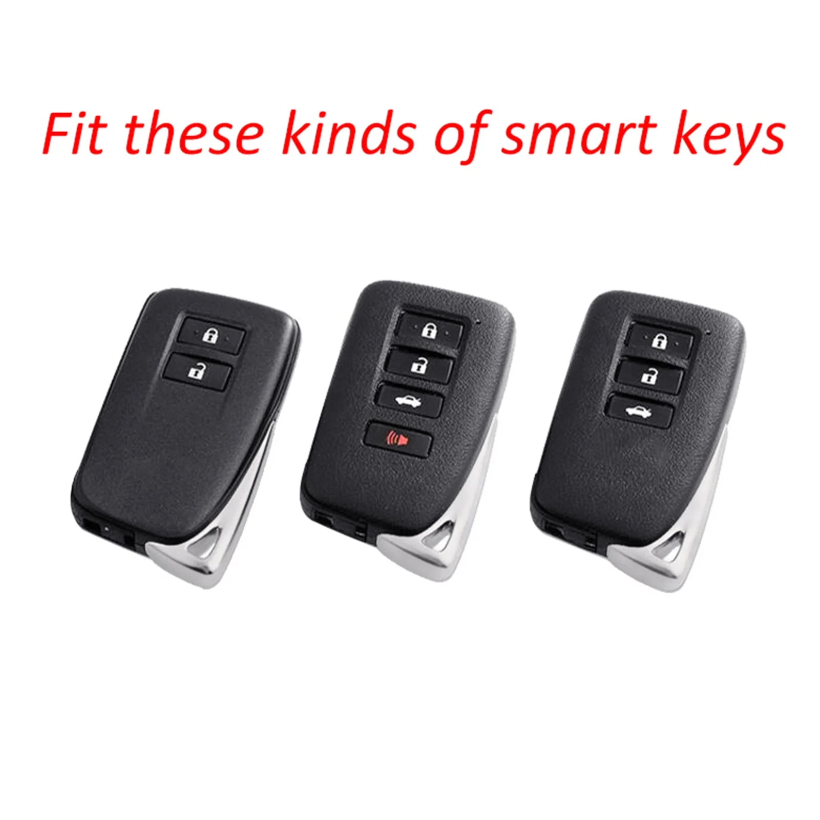 Leather Silicone Car Key Case Cover With Buckle For Lexus
