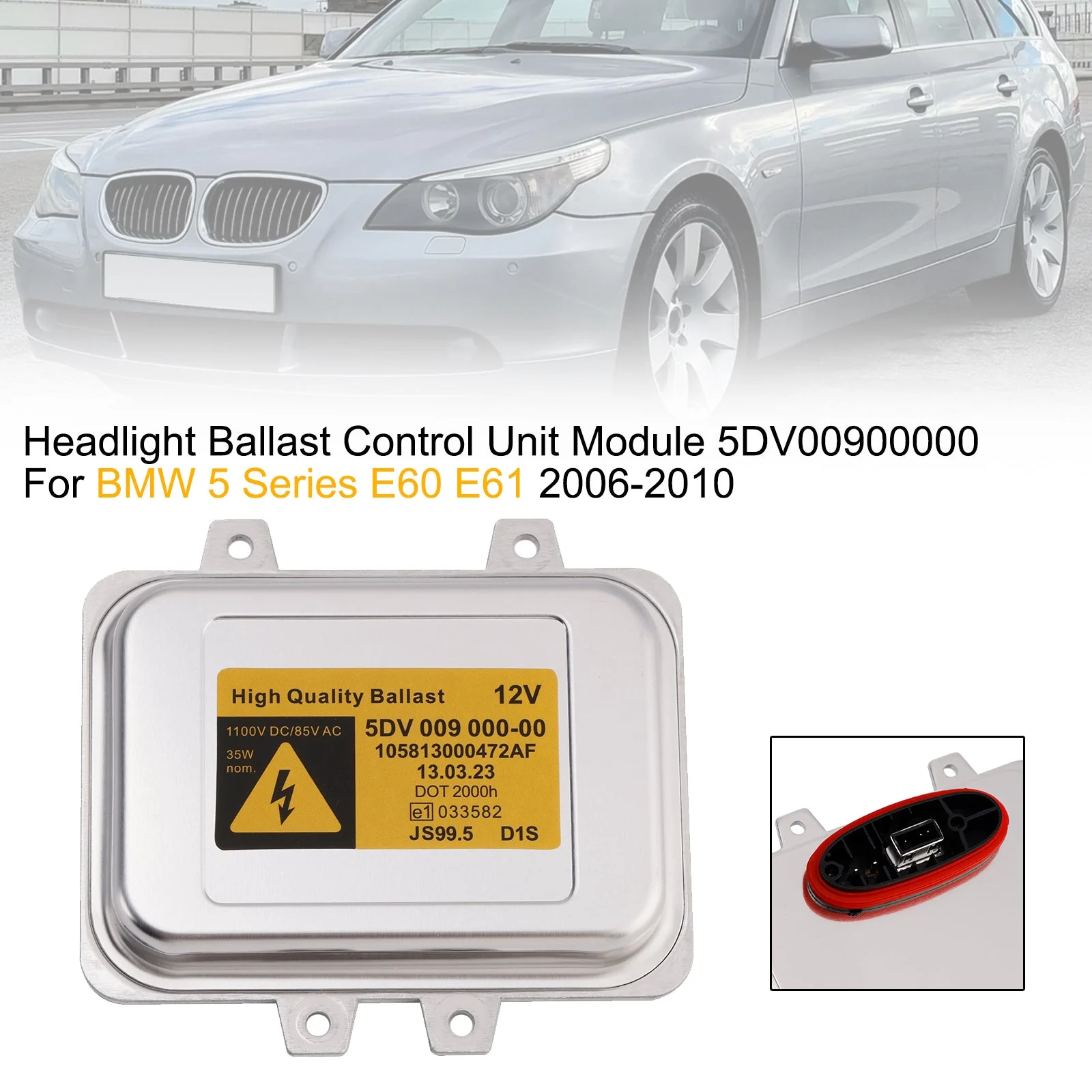 Headlight Ballast Control Unit Module 5DV00900000 For BMW 5 E60 E61 06-10