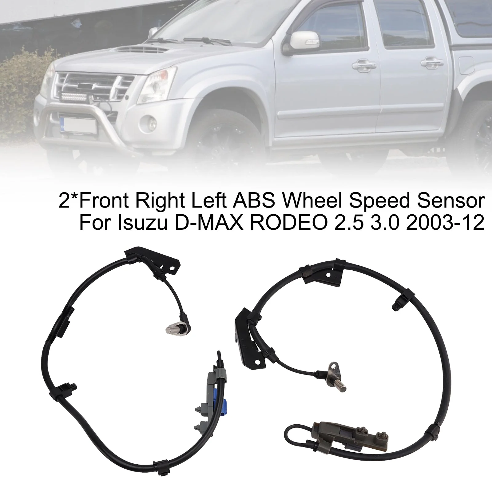 2*Front Right Left ABS Wheel Speed Sensor For Isuzu D-MAX RODEO 2003-12
