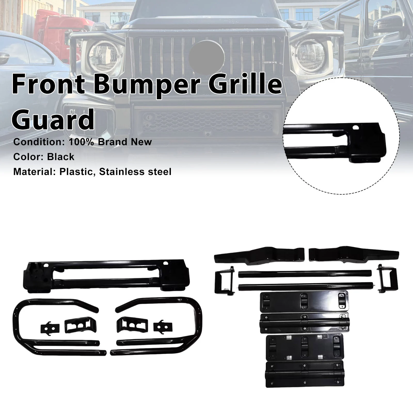 Front Bumper Grille Guard Fit Mercedes Benz G Class W465 G63 B700 2025+