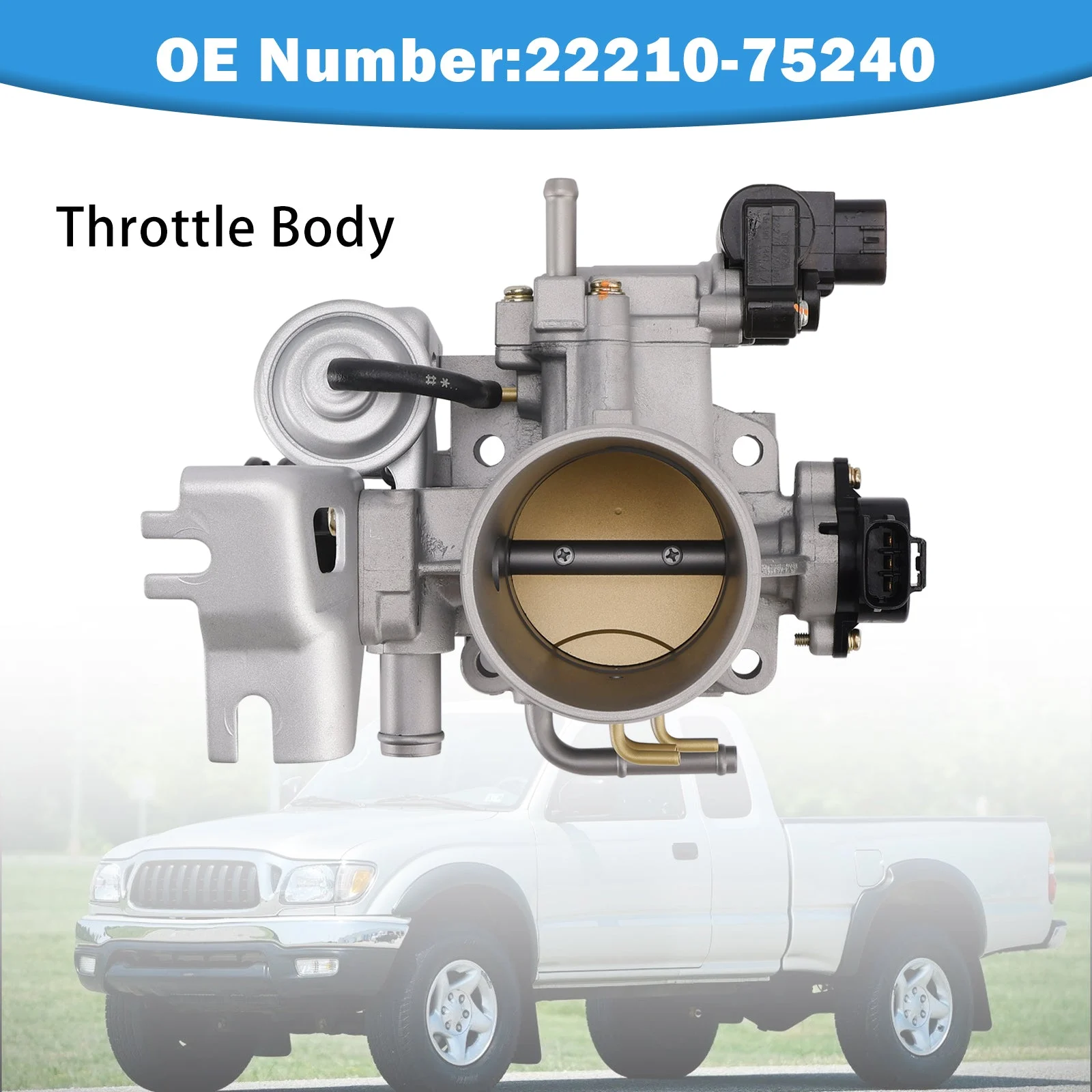 Throttle Body 22210-75240 For Toyota Tacoma 4Runner 2.4L 2.7L 2004-2004