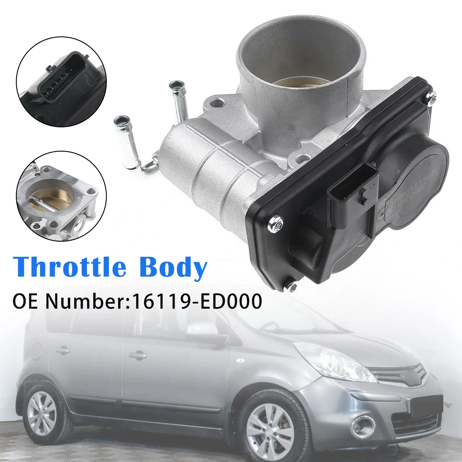 Throttle Body 16119-ED000 For Nissan Qashqai+2 I Tiida C11 Micra K12 Tiida SC11 1.6