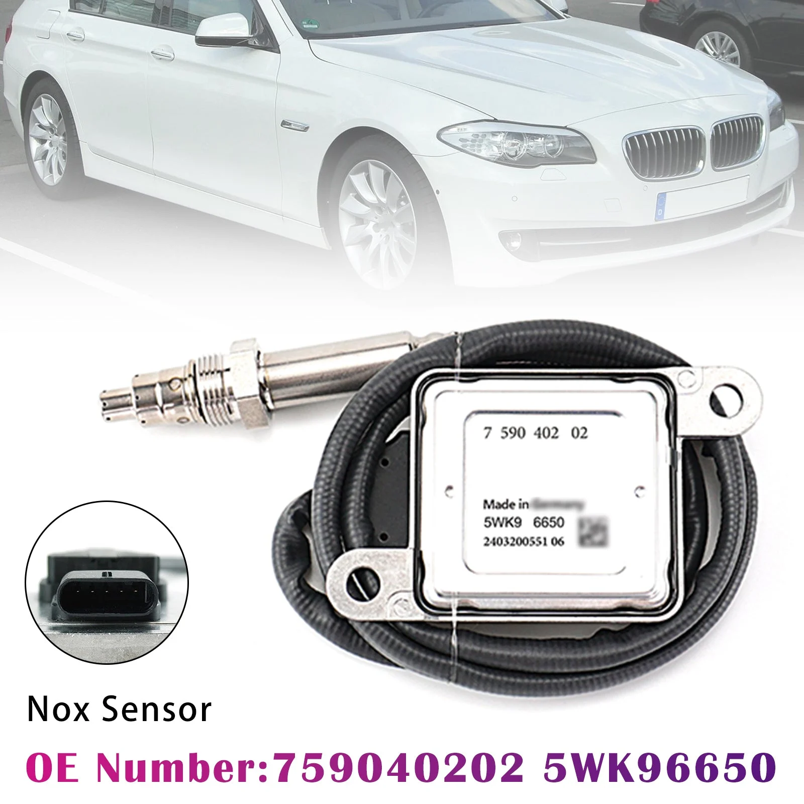 NOx Sensor 759040202 5WK96650 For BMW 5 Touring F10 F11 F18 523i 528i 530i N53