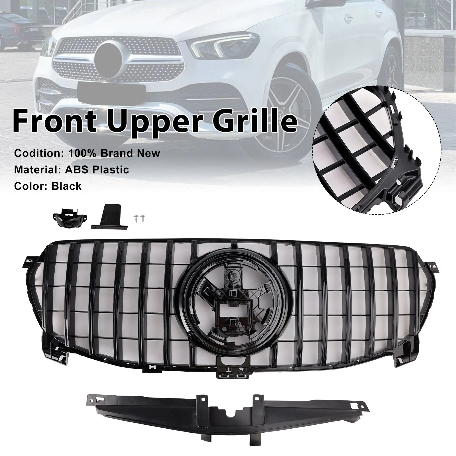 Front Bumper Grille Grill Fit Mercedes Benz GLE-Class W167 GLE350 2020-2022