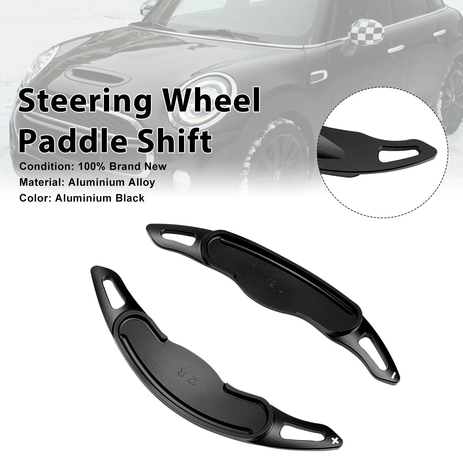Steering Wheel Paddle Shifter For Mini F54 F55 F56 F57 Aluminium Black