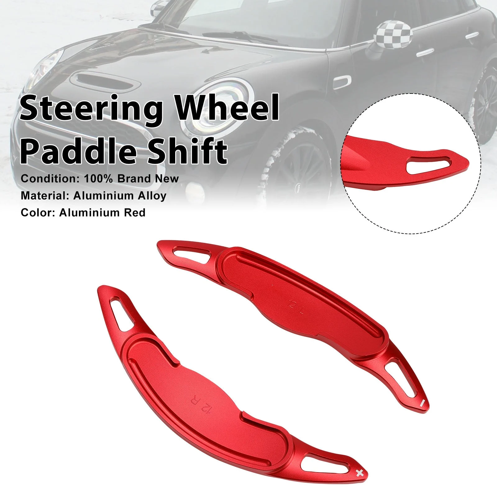 Steering Wheel Paddle Shifter For Mini F54 F55 F56 F57 Aluminium Red