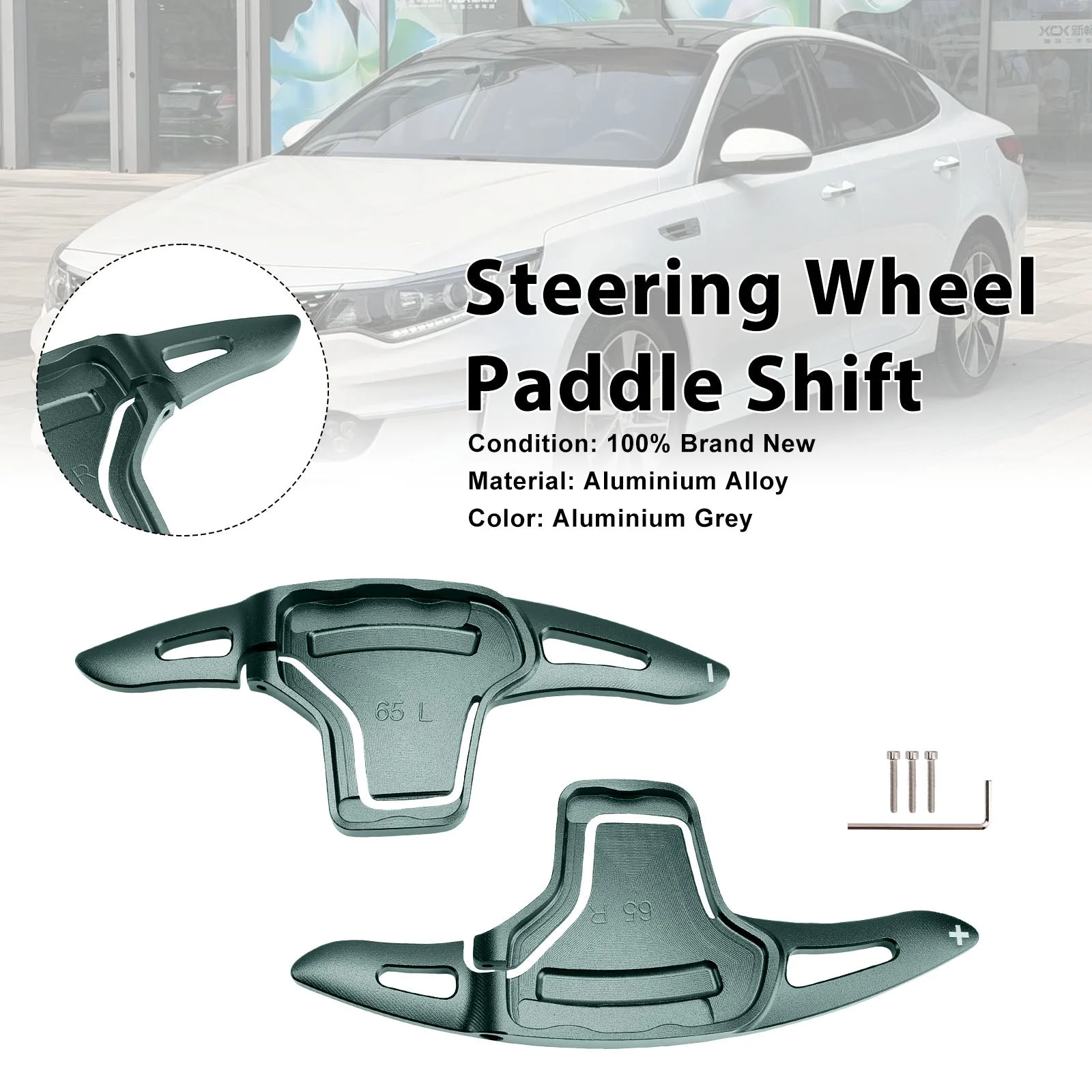 Steering Wheel Paddle Shifter For Kia K5 2016-2019 Aluminium Grey