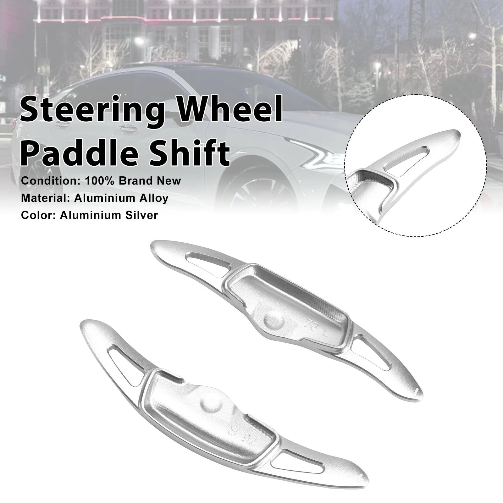 Steering Wheel Paddle Shifter For Kia K9 2020-2024 Aluminium Silver