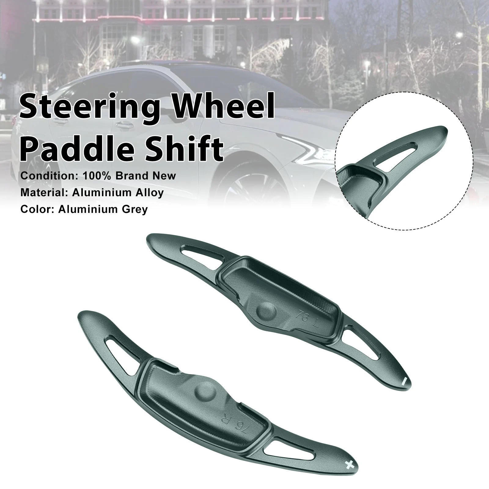 Steering Wheel Paddle Shifter For Kia K9 2020-2024 Aluminium Grey