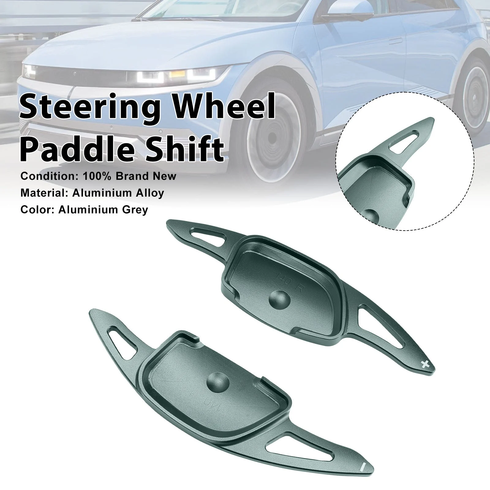 Steering Wheel Paddle Shifter For Hyundai Ioniq 5 2021-23 Aluminium Grey