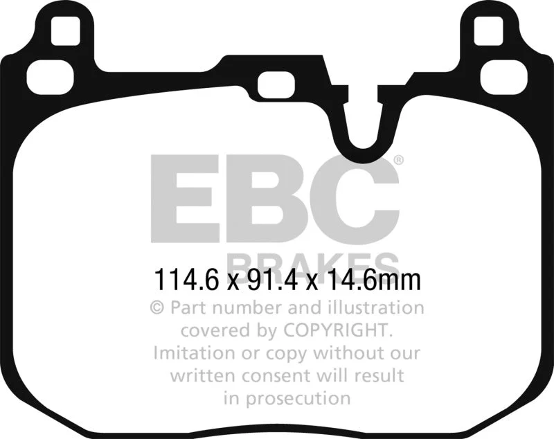 EBC Ultimax2 Low Dust Street - Front Ultimax 2 Pad PN UD1875