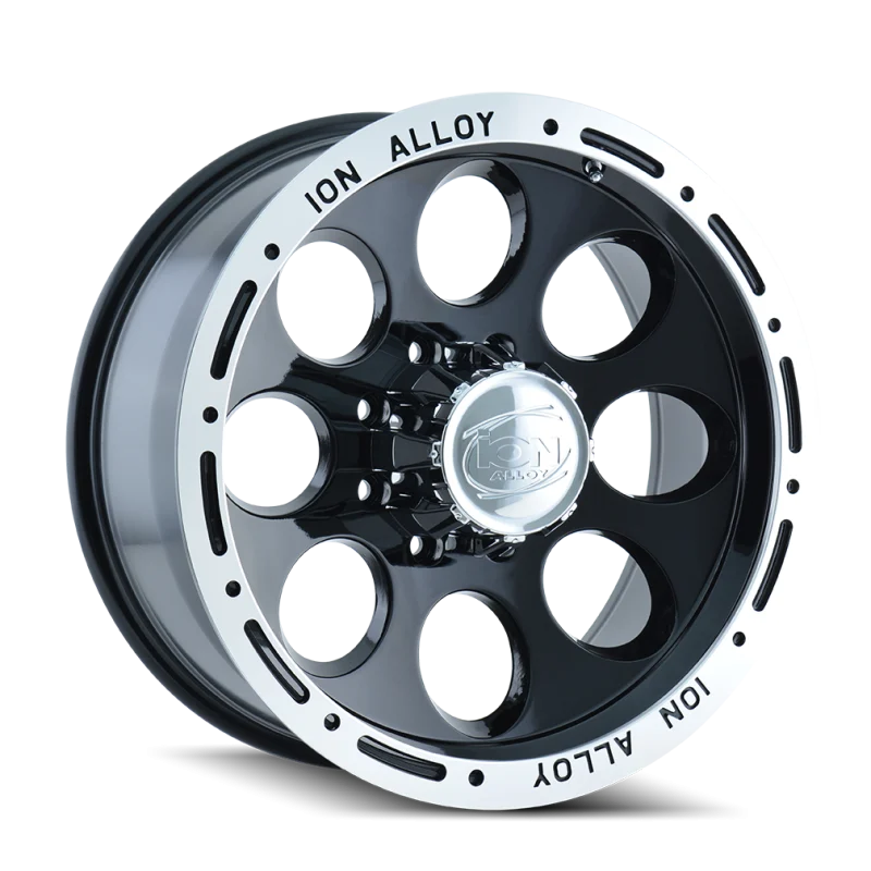 ION Type 174 16x8 / 5x127 BP / -5mm Offset / 83.82mm Hub Black/Machined Wheel