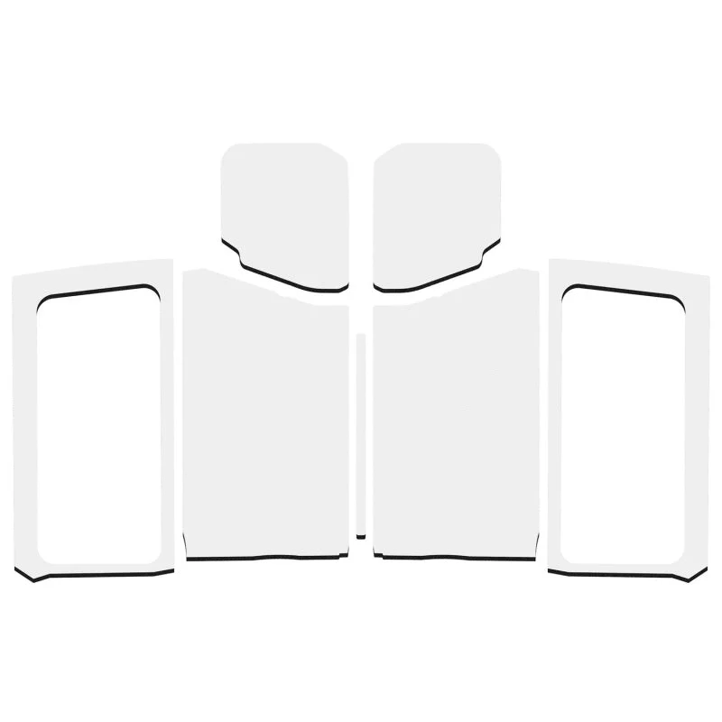 DEI 18-23 Jeep Wrangler JL 2-Door Boom Mat Complete Headliner Kit - 7 Piece - Gray