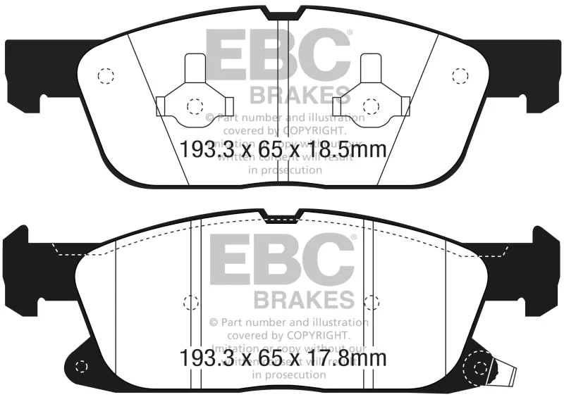 EBC - Front Yellowstuff Pad PN DP43072R