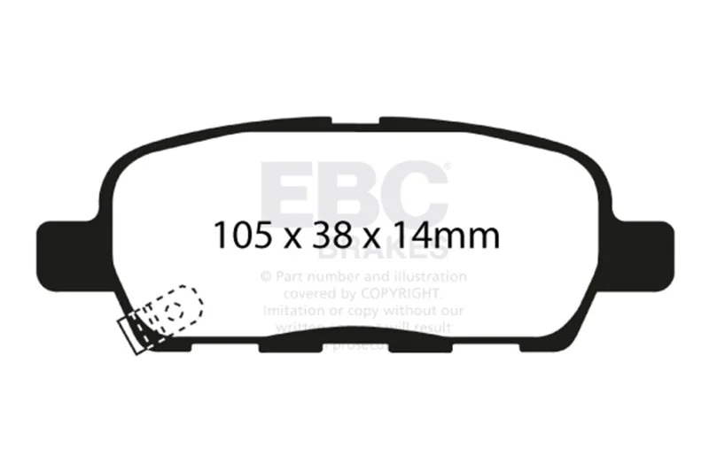 EBC - Rear Yellowstuff Pad PN DP41666R