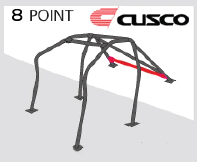 Cusco D1 Chromoly 8pt 2 Pssngr Around Dash 10-15 Hyundai Genesis Coupe LHD w/Sunroof (S/O No Cancel)