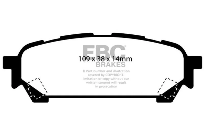 EBC Ultimax2 Low Dust Street - Rear Ultimax 2 Pad PN UD1004