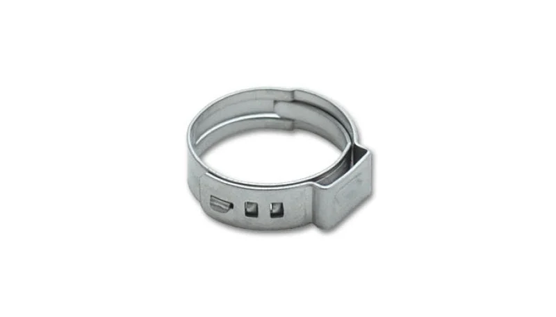 Vibrant One Ear Stepless Pinch Clamps 20.3-23.5mm clamping range (Pack of 10) SS 7mm band width