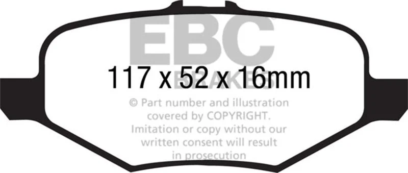 EBC - Rear Greenstuff Pad PN DP61887