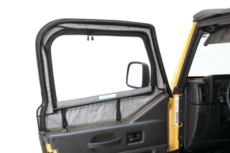 Bestop 97-06 Jeep Wrangler TJ Fabric Door Skins (Black Denim)