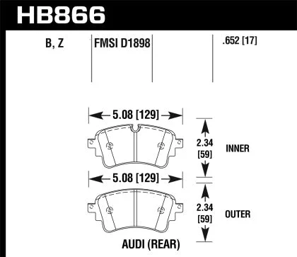 Hawk Performance HB866 Series Brake Pad