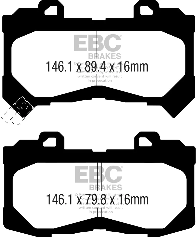 EBC - Front Greenstuff Pad PN DP63044