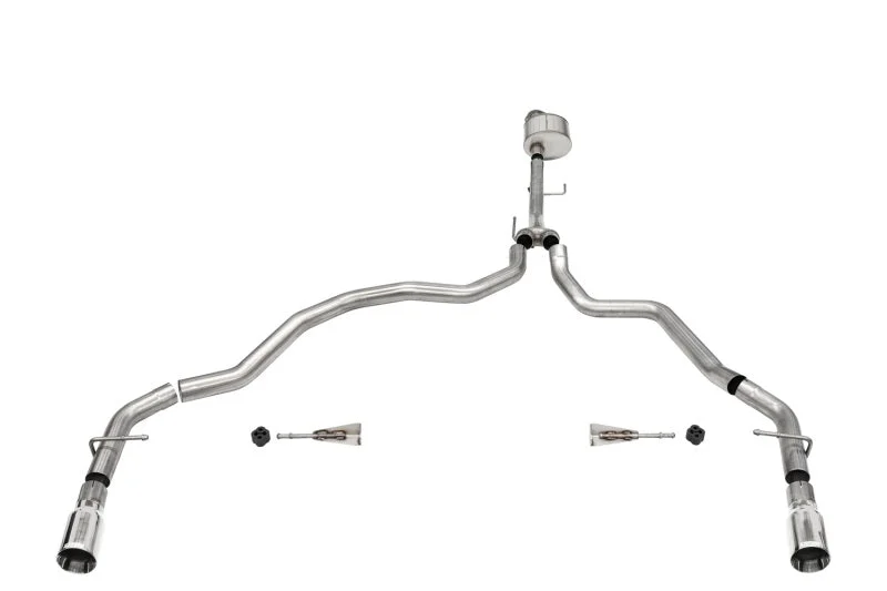 Corsa 2021-2025 Ford F-150 Regular Cab/6.5in Bed 5.0L V8 Xtreme Cat-Back Dual Rear Exit-Polished