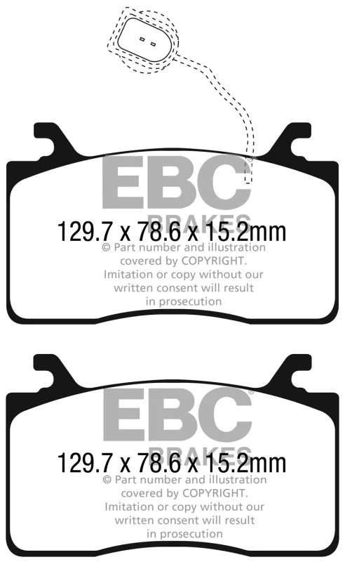 EBC Ultimax2 Low Dust Street - Front Ultimax Pad PN UD2052