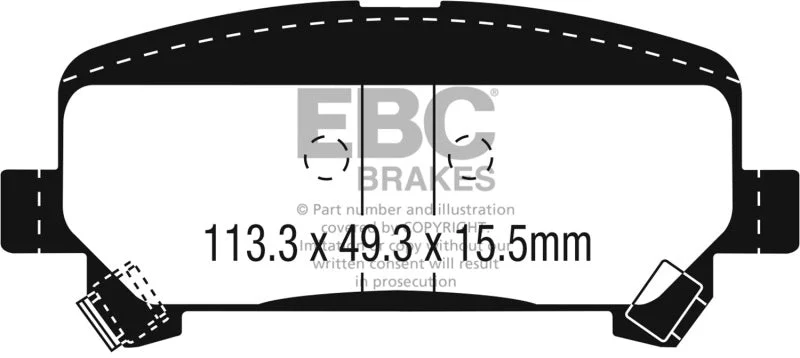 EBC - Rear Yellowstuff Pad PN DP43045R