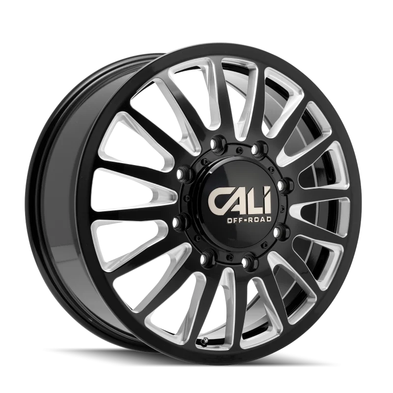 Cali Off-Road 9110D Summit Dually 22x8.25 / 8x200 BP / 115mm Offset / 142mm Hub Gls Blk Mill Wheel