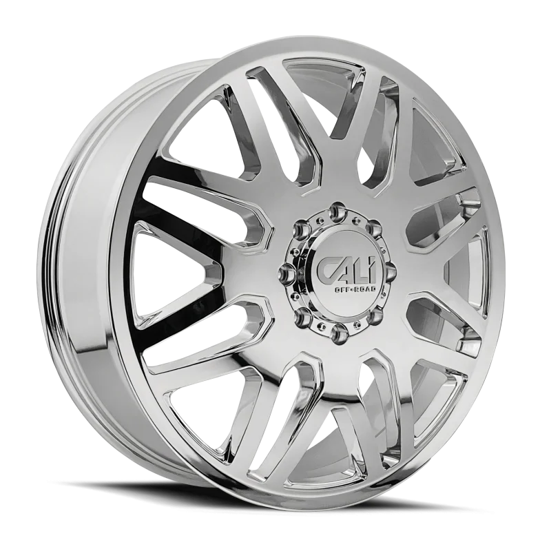 Cali Off-Road 9115D Invader Dually 22x8.25 / 8x200 BP / 115mm Offset / 142mm Hub Chrome Wheel