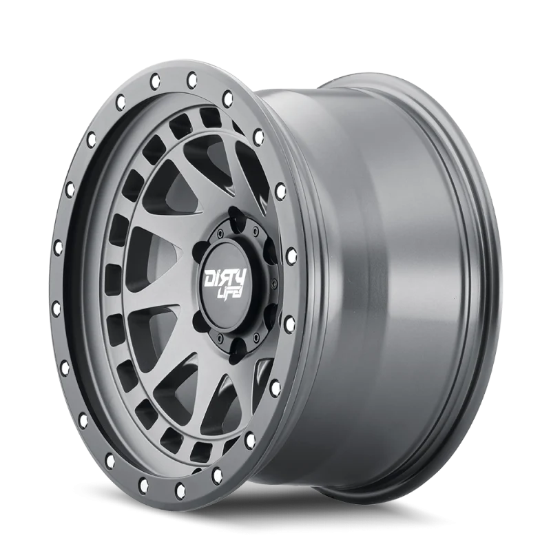 Dirty Life 9311 Enigma Pro 17x9/5x127 BP/-12mm Offset/71.5mm Hub Satin Graphite Wheel - Beadlock