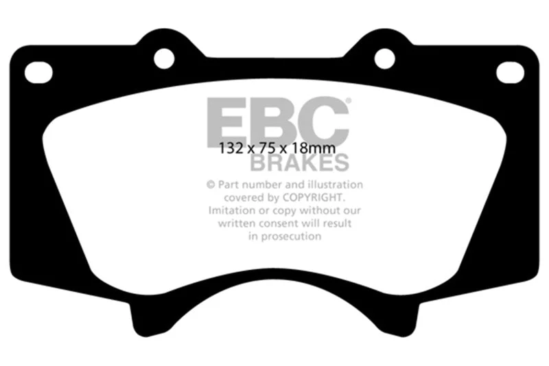 EBC Ultimax2 Low Dust Street - Front Ultimax 2 Pad PN UD976