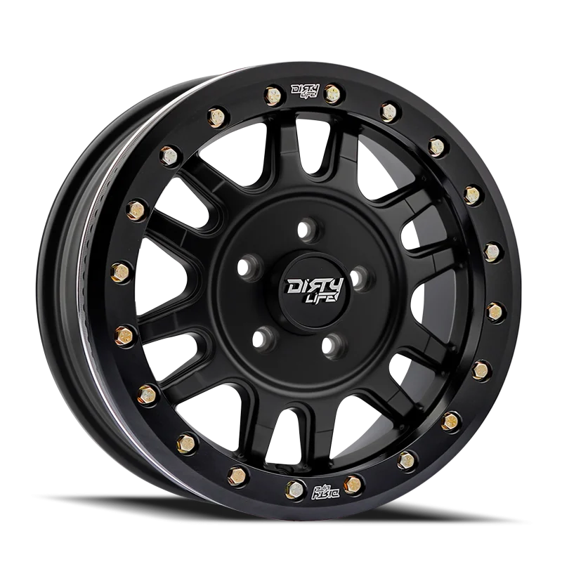 Dirty Life 9309R Canyon Pro 15x7 5x114.3 38mm Offset/ 77mm Hub Matte Black - Beadlock