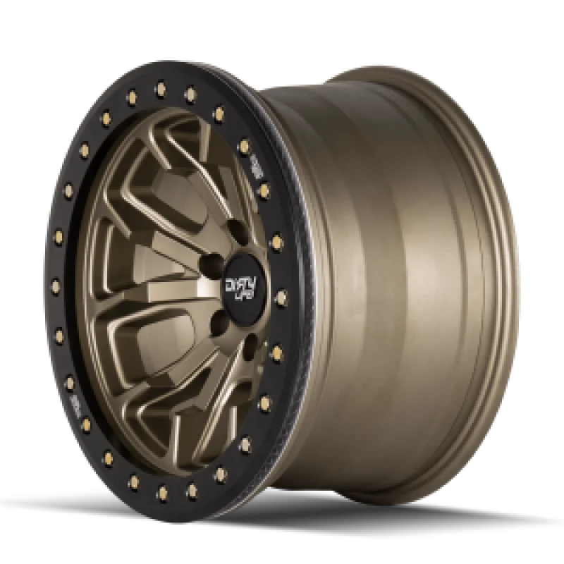 Dirty Life 9303 DT-1 20x9 / 8x170 BP / 0mm Offset / 130.8mm Hub Satin Gold Wheel - Beadlock
