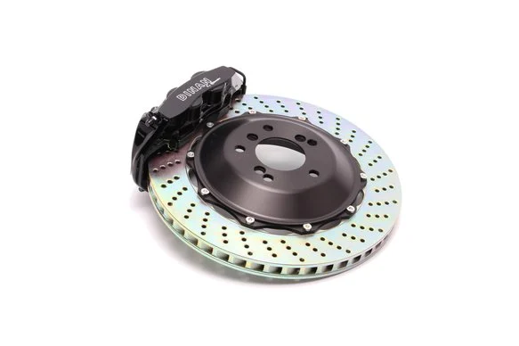Dinan by Brembo Rear Brake Set - 2011 BMW 1M Rear - Black Calipers - Drilled - E82