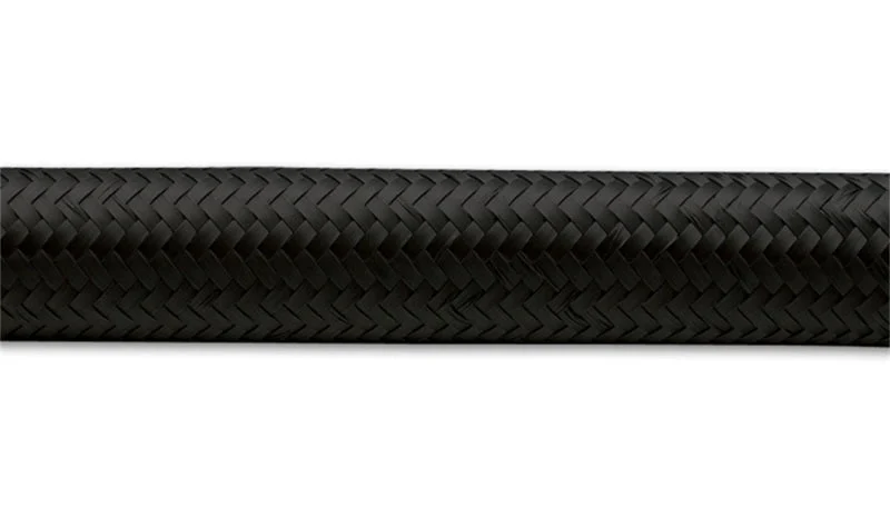 Vibrant -4 AN Black Nylon Braided Flex Hose (2 foot roll)