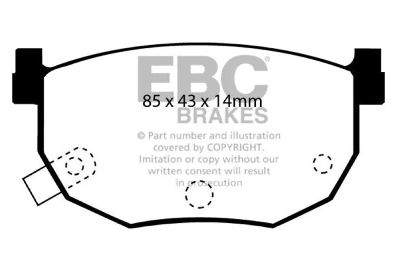 EBC Ultimax2 Low Dust Street - Rear Ultimax 2 Pad PN UD272