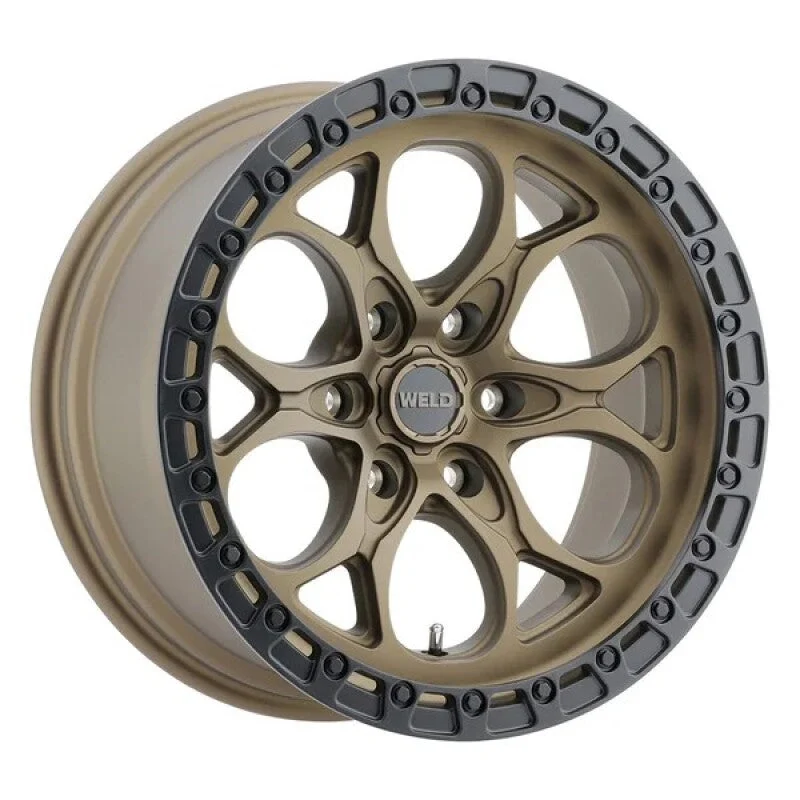 Weld W106 Ledge 6 17x9 / 6x135 BP /  ET-12 / 4.50in BS / 87.1 Bore - Satin Bronze / Satin Black Ring