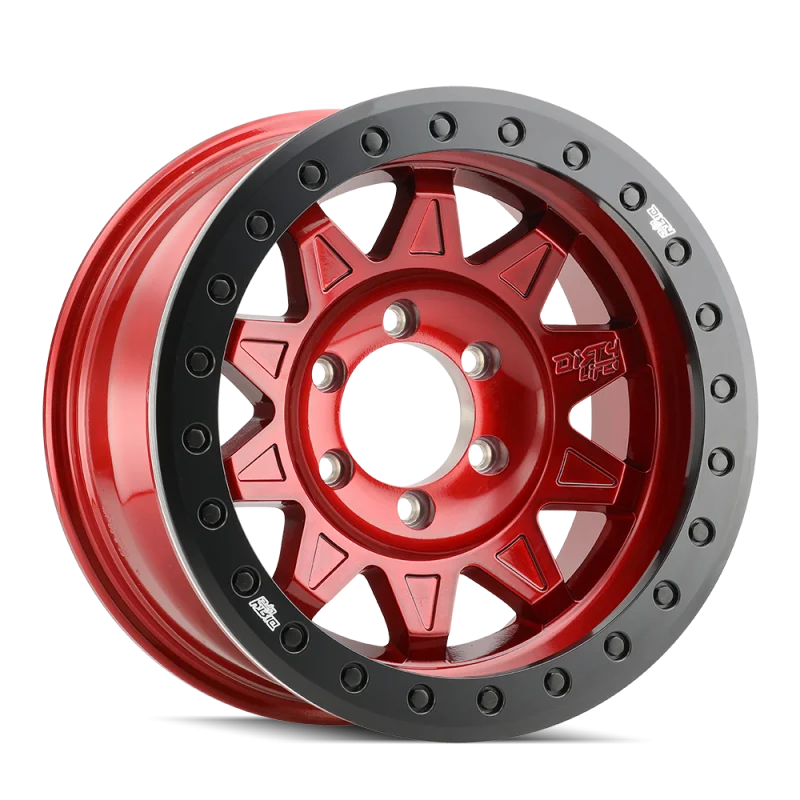 Dirty Life 9302 Roadkill Race 17x9/5x127 BP/-14mm Offset/71.5mm Hub Crimson Candy Red Wheel Beadlock