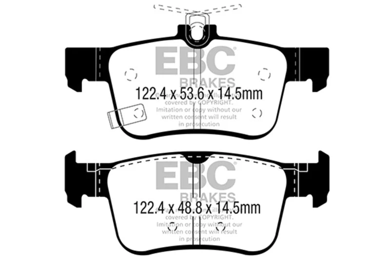 EBC Ultimax2 Low Dust Street - Rear Ultimax 2 Pad PN UD1878