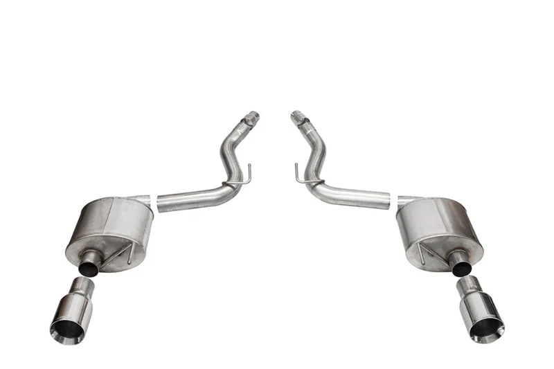 Corsa 24+ Ford Mustang GT Touring Axle-Back Ex.Sys 3.0in Dual Rear Exit w/4.5in Straight Cut Tips