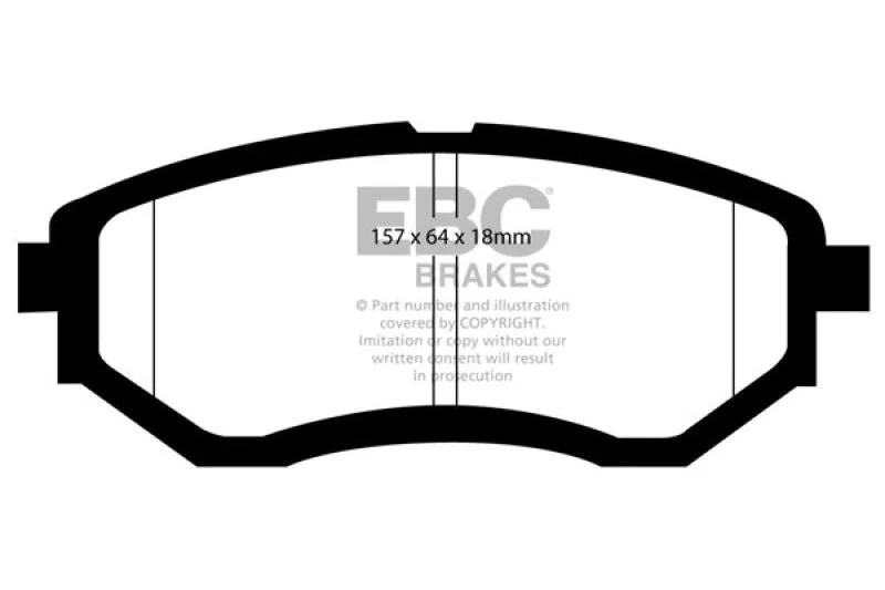 EBC Ultimax2 Low Dust Street - Front Ultimax 2 Pad PN UD1078