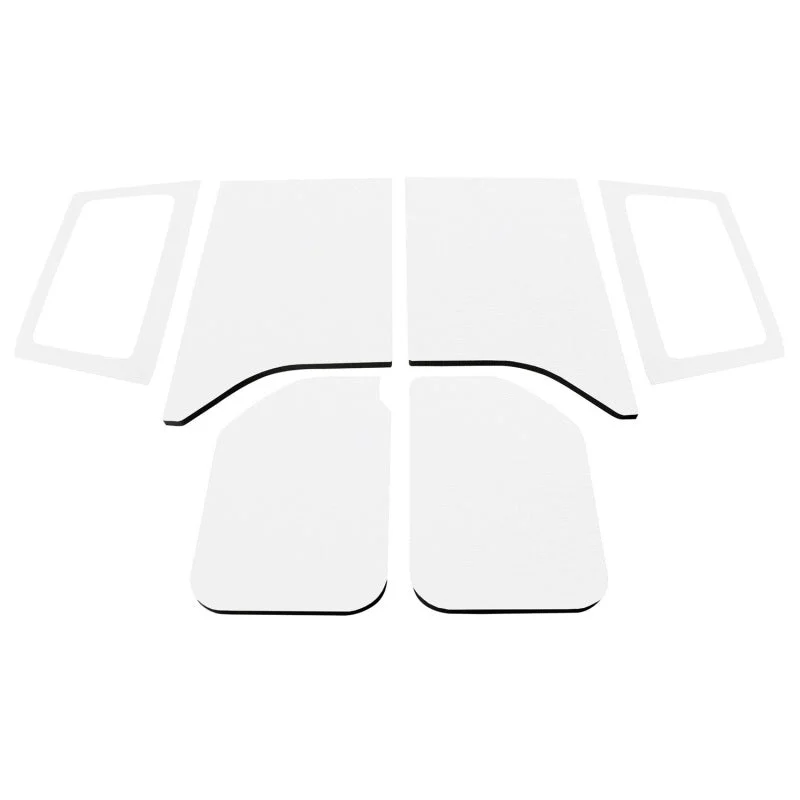 DEI 11-18 Jeep Wrangler JK 2-Door Boom Mat Complete Headliner Kit - 6 Piece - White